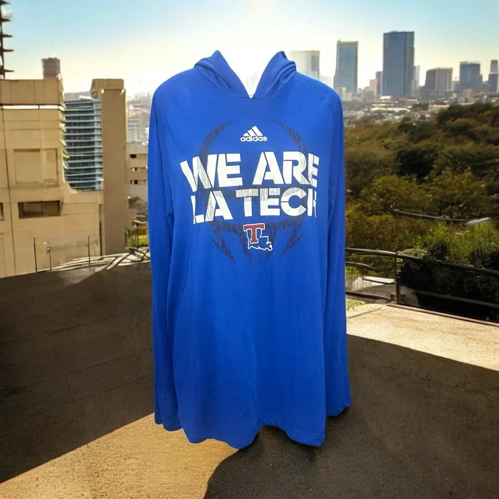 LA TECH We Are LA Tech Adidas Hooded Long Sleeve Tee